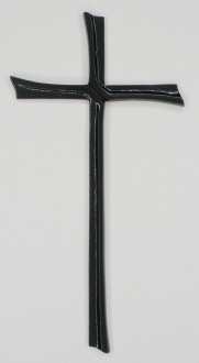 K8P3 C. Krzyż nagrobny czarny 38x19cm. 