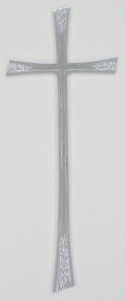 K24 S. Krzyż bez Pana Jezusa srebrny nagrobny 38x15cm. 