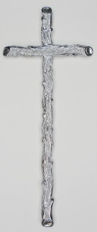 K25 S. Krzyż srebrny gałązka bez wizerunku 48x20cm. 