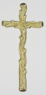 K26 P. Krzyż drzewko złoty na nagrobek 38x18cm. 