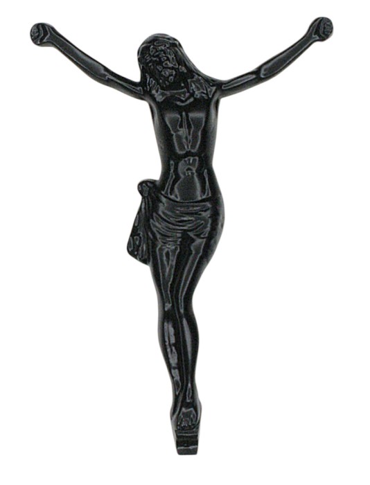 Pasyjka Chrystus na krzyż, pasyjka na kapliczkę, Chrystus na pomnik, Chrystus ozdoba nagrobna czarny