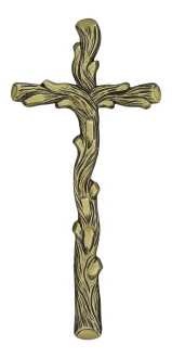 K26 ZC. Krzyż drzewko gałązka na nagrobek 38x18cm. 