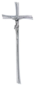K7P3 S. Krzyż nagrobny srebrny 53x20cm.  