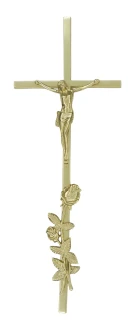 K51P3D0 P.  Krzyż prosty jasny złoty poler połysk 51x19cm.  