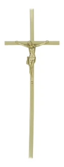 K51P3 P.  Krzyż prosty jasne złoto naturalny 51x19cm. 