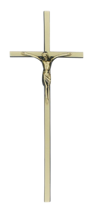krzyż nagrobny, krzyż mosiężny, krzyżyk metalowy do tablicy