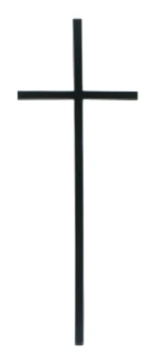 K51 C.   Krzyż na pomnik czarny prosty 51x19cm. 