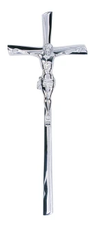 K43P2 S.   Krzyż srebrny z Jezusem 47x19cm.