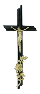 K34P3D1 CP.   Krzyż czarny ze złotymi dodatkami 53x21cm. 