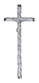 K25P3 S. Krzyż pomnikowy srebrny gałązka 48x20cm. 