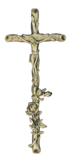 K25P3D1 ZC. Krzyż na pomnik drzewko mosiężny 48x20cm. 