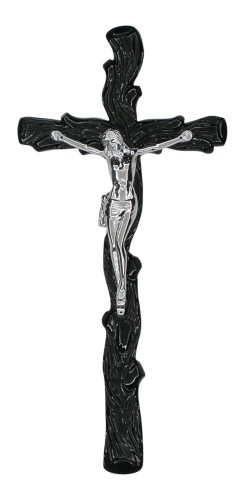 krzyż czarny na zewnątrz metalowy ozdoba pomnikowa