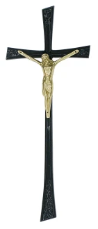 K24P4 CP. Krzyż czarny nagrobny 38x15cm.  