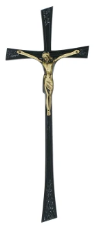 K24P4 CZC. Krzyż zdobiony czarny 38x15cm. 