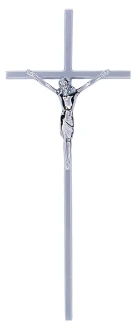 K12P4 S. Krzyż prosty srebrny chrom 39x15cm. 