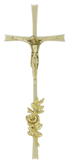 K10P4D4 P. Krzyż nagrobny złoty 36x14cm. 