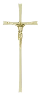 K10P4 P. Krzyż klasyczny złoty nagrobny 36x14cm.  